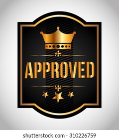 approved seal design, vector illustration eps10 graphic 