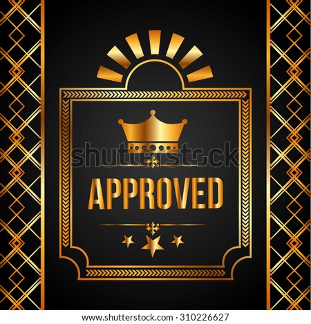 approved seal design, vector illustration eps10 graphic 
