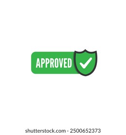 Diseño de Vector plano aprobado del icono del sello