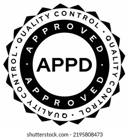 Approved seal quality control in black and white vector