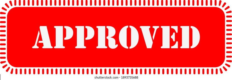 Approved seal rubber vector image