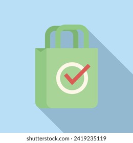 Approved shopping commerce icon flat vector. Change claim. App people