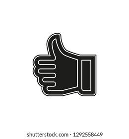 approved sign - hand thumb up icon - vector like, social media symbol