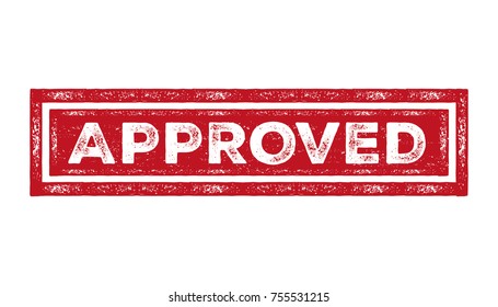 approved sign stamp label