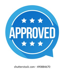 Approved sign vector badge