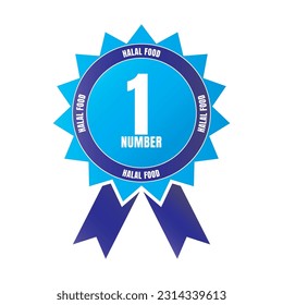 Approved stamp badge design, Certified seal ribbon, Number one ribbon badge