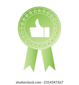 Approved stamp badge design, Certified seal ribbon, Number one ribbon badge