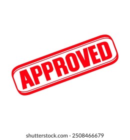 Approved stamp. Approved badge rubber icon. Approved sign. label vector design on white background