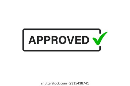 botón de marca de marca aprobado con icono de marca de verificación o icono de casilla de verificación con el botón correcto. botón aceptado con casilla de verificación marco verde marca de verificación icono