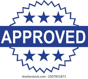 Approved stamp, Blue approved stamp