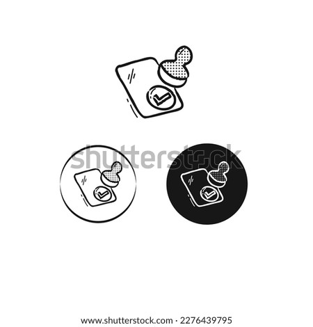 Approved Stamp. Document Verification Icon. Approved Document Icon. Certified Document Icon. Endorsed Document Icon illustration.