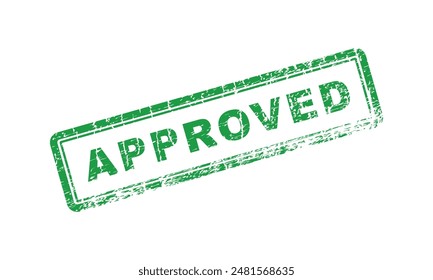 Approved stamp. Green approval stamp. Grunge approved stamp
