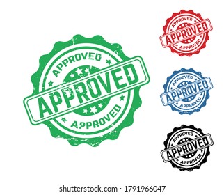 approved stamp with grunge effect