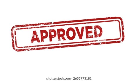 Approved stamp with grunge rubber 3d editable text effect template