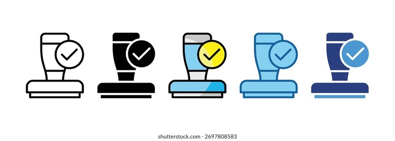 Elemento Aprobado Del Icono Del Sello Para El Diseño