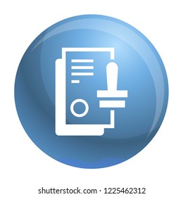 Approved stamp icon. Simple illustration of approved stamp vector icon for web design isolated on white background