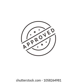 Approved stamp icon vector illustration