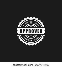 Approved stamp icon vector illustration