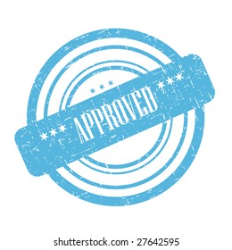 Approved stamp isolated on white