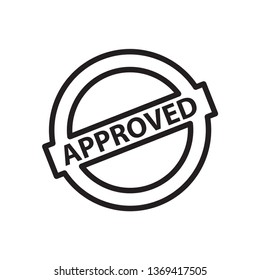 Approved stamp label illustration