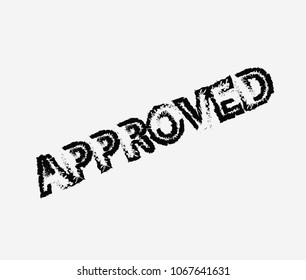 approved stamp, label, sticker or flat icon 