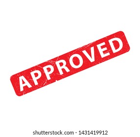 Approved stamp ,label,seal  vector illustration 