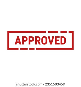 Approved Stamp In Red Line Rounded Rectangle Shape For Validation
