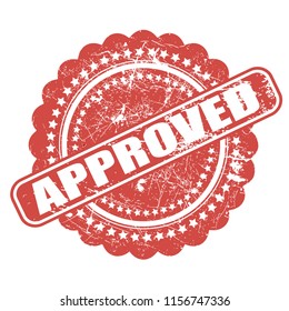 approved. stamp. red round grunge approved sign