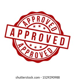 Approved. stamp. red round grunge approved sign