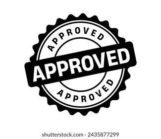 Approved Stamp. Approved Round Sign