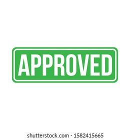 Approved Stamp Seal Green Grunge Symbol Vector