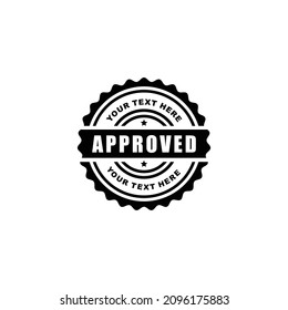 Approved stamp seal icon vector illustration