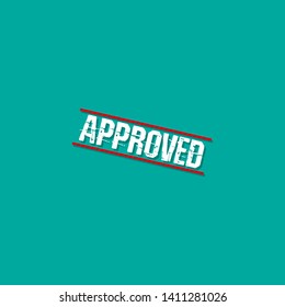 approved stamp with shadow. rubber stamp