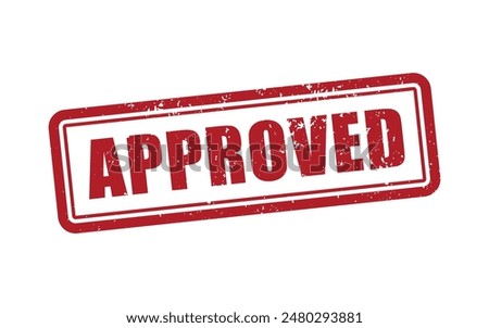 Approved Stamp Text Grunge Style