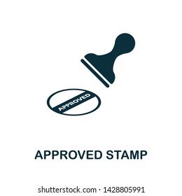 Approved Stamp vector icon illustration. Creative sign from quality control icons collection. Filled flat Approved Stamp icon for computer and mobile. Symbol, logo vector graphics.