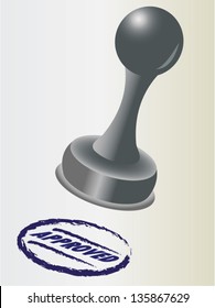Approved stamp, vector illustration