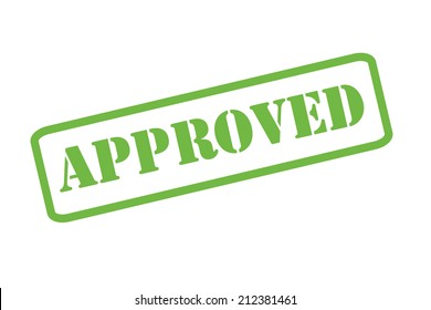 An Approved Stamp vector over a white background