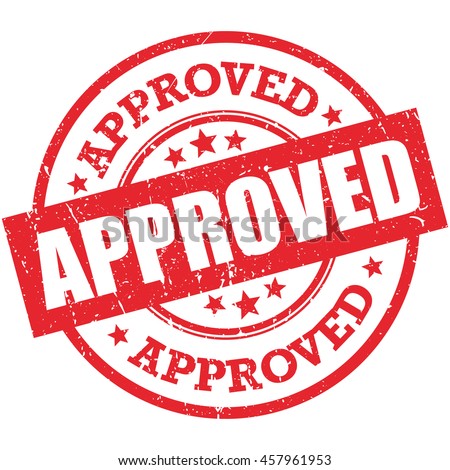 approved stamp vector red grunge rubber stock vector royalty free