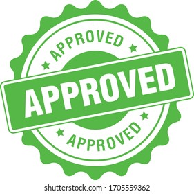 Approved Stamp vector, Rubber stamp