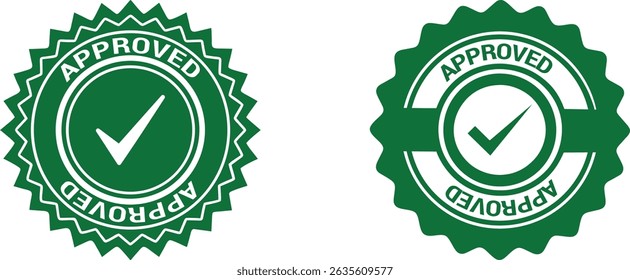 Approved stamp vector set. A set of Approved stamps.