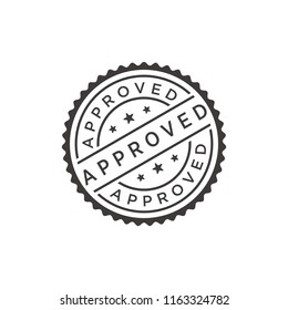 Approved stamp vector template - Shutterstock ID 1163324782