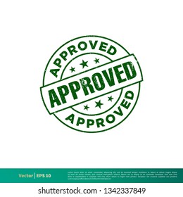 Approved Stamp Vector Template Illustration Design. Vector EPS 10.