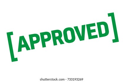 APPROVED sticker. Authentic design graphic stamp. Original series.