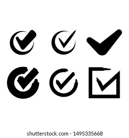 approved symbol, check mark list icons