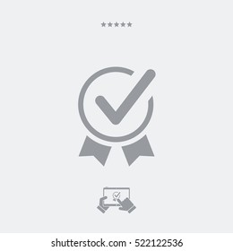 Approved symbol - Vector web icon