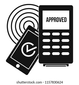 Approved terminal payment icon. Simple illustration of approved terminal payment vector icon for web design isolated on white background