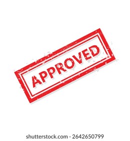 Approved text stamp vector illustration