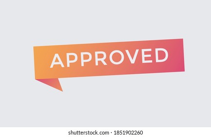approved text web button. web interface approved. label sign icon. ext button. approved