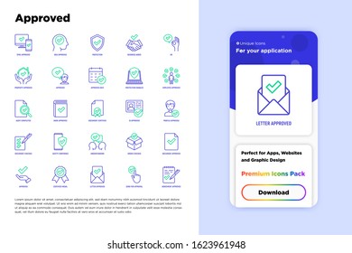 Approved thin line icons set: sync, idea, agreement, calendar date, employee, audit completed, document certified, profile, checklist, understanding. Modern vector illustration.