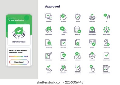 Approved thin line icons set: sync, idea, agreement, calendar date, employee, audit completed, document certified, profile, checklist, understanding. Modern vector illustration.